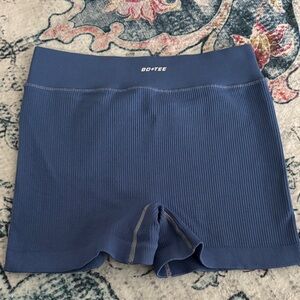 Bo+Tee Women's Blue Athletic Shorts